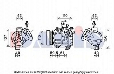 AKS DASIS 852616n -  Компрессор, кондиционер